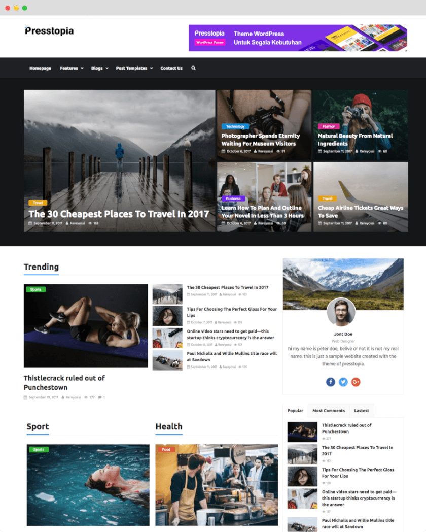Presstopia Theme - Bikin Website Semakin Mudah, Cepat, dan 