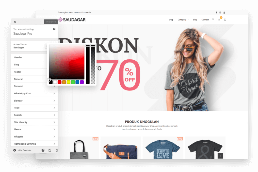 saudagar-feature-customizer - Webforia Studio